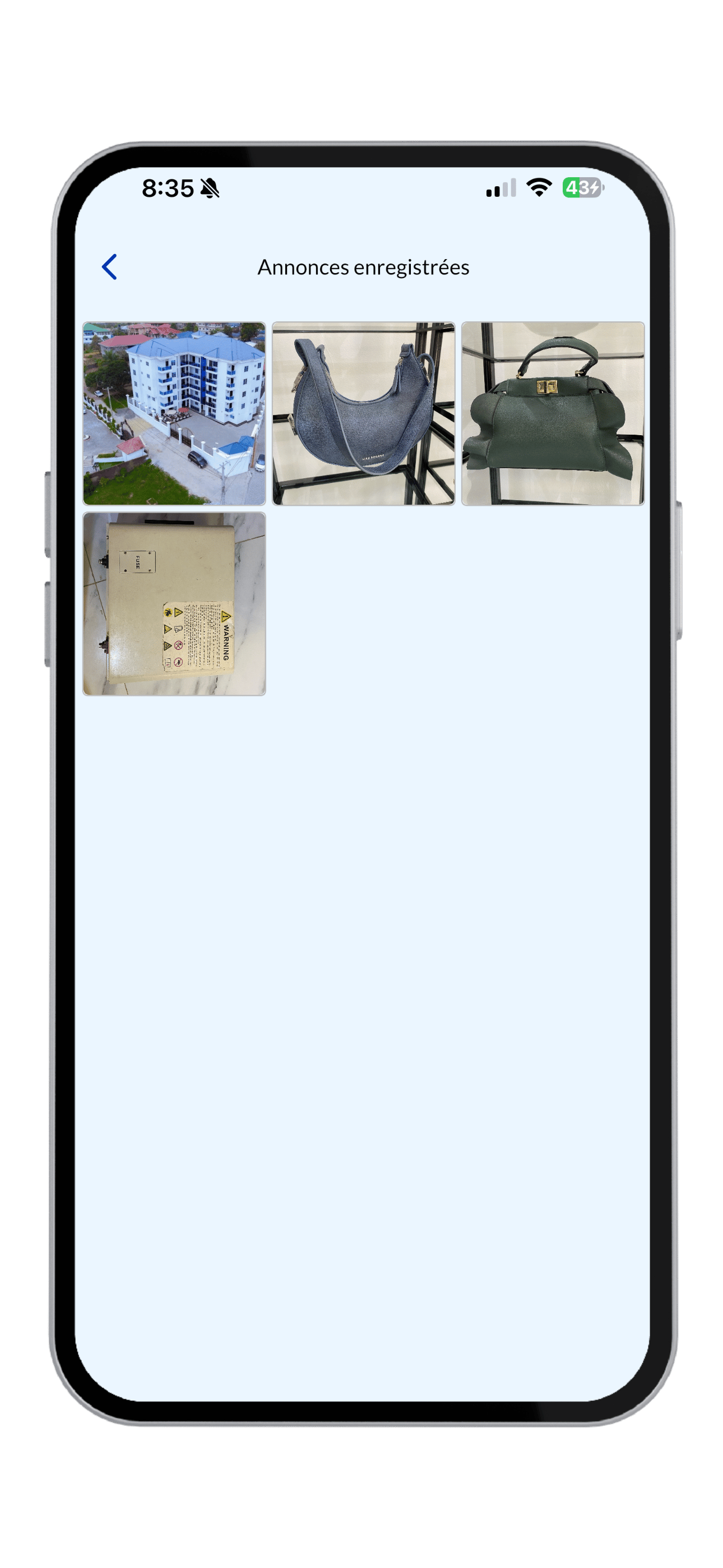 capture d'écran de l'application